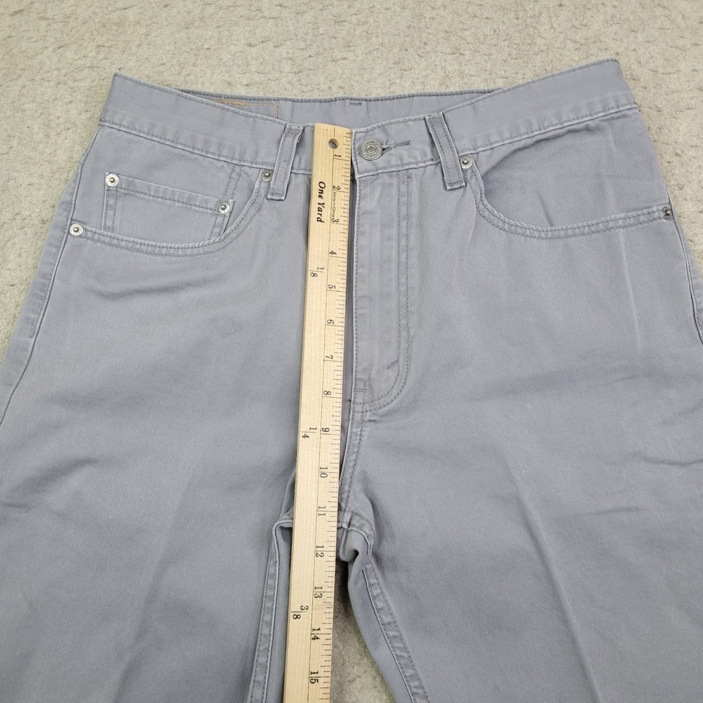 Vintage Levis 505 Jeans Gray Pants Mens 32x34 Batwing Y2K Straight Leg Reg Fit - Picture 9 of 11